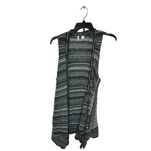 Anthropologie MOTH Strata Vest‎ Knit Long Gray Size M/L Casual Duster